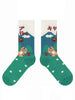 Cute Cartoon Kitty Pattern Cotton Socks