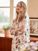 Circus Print Ice Silk Long-Sleeve Loungewear Set