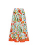 Floral Puff Sleeve Bandeau One-Piece Swimsuit