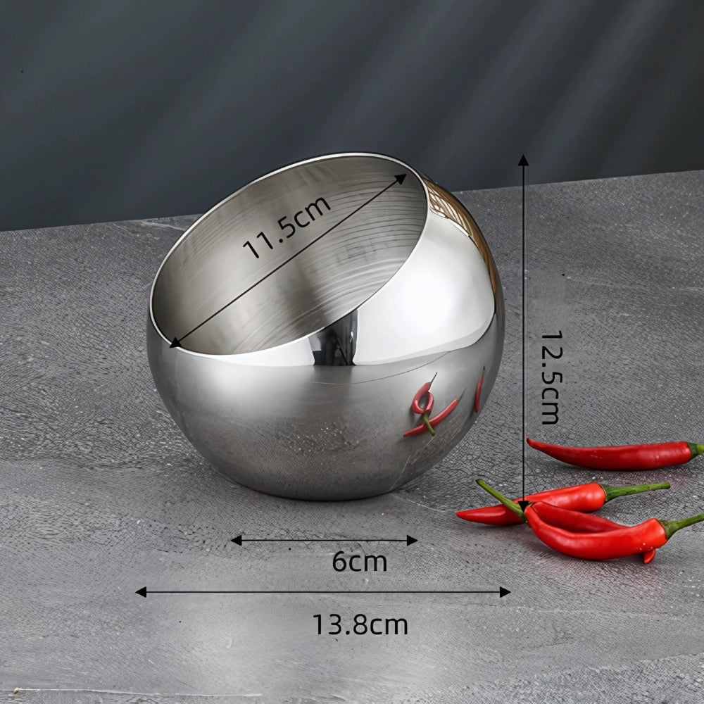 Modern Arc Steel Fruit Bowl