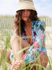 One Piece Cutout Printed Swimsuit Set