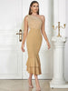 One-Shoulder Mesh Backless Dress