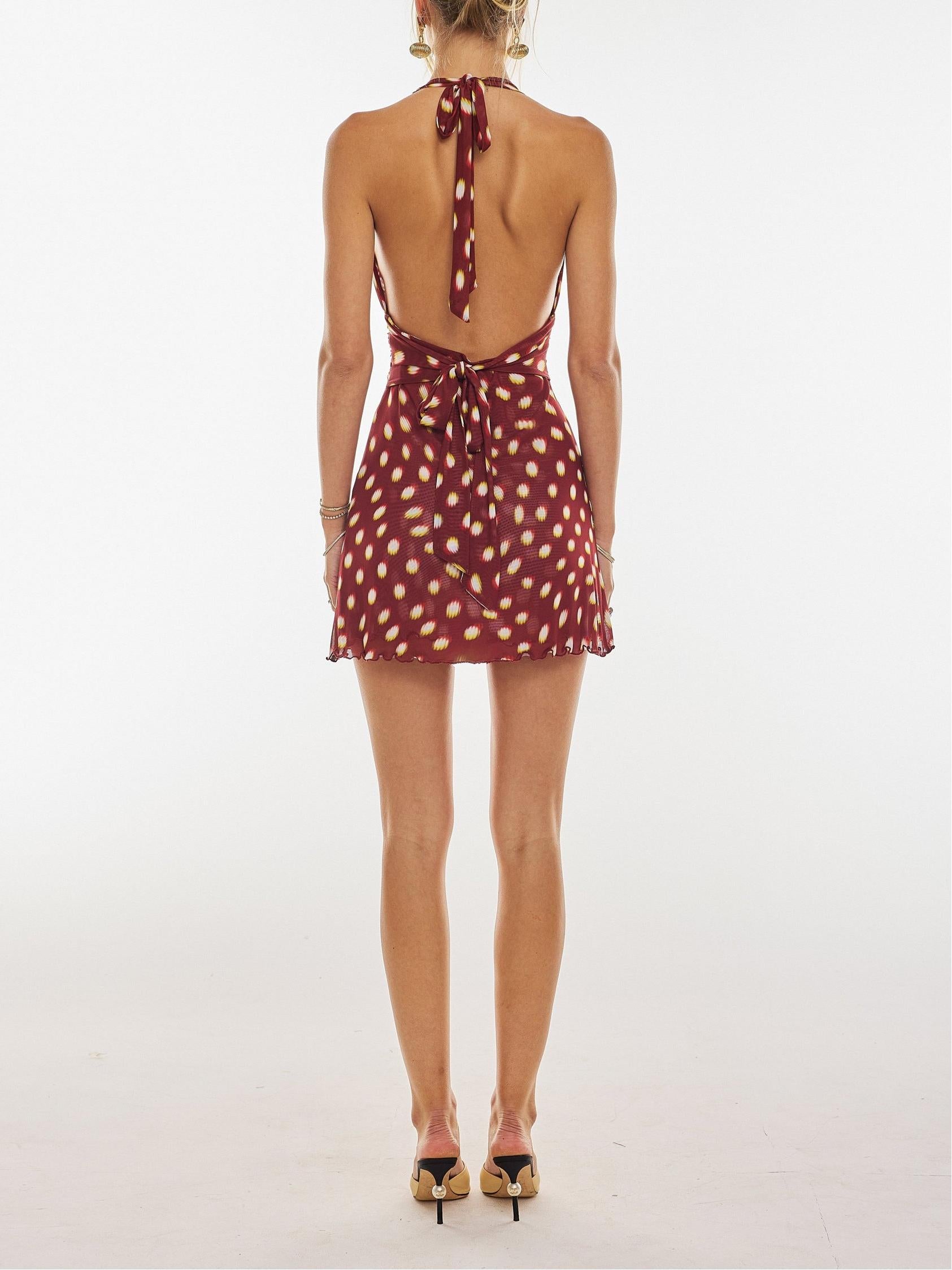 Lycra Polka Dot Mini Dress