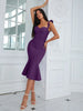 Sexy Strap Ruffle Hem Dress