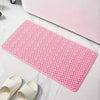 Non-slip grey bathtub mat with drainage holes – anti-skid shower floor mat for safe bathroom use