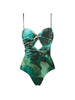 Ink Green Cutout Swimsuit Set