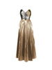 Cutout Gold Patchwork One-Piece Skirt Set