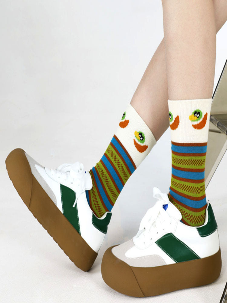 Adorable Cartoon Duck Cotton Socks