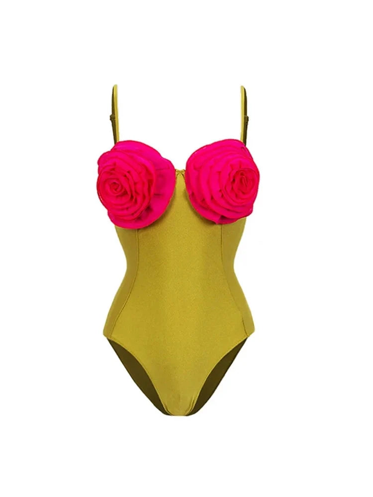 Floral Decor One-Piece Swimsuit