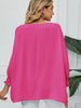 Loose-Fit Chiffon Blouse with 3/4 Sleeves