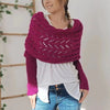 50% OFF | Zenina | Double sleeves shawl scarf