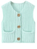 Sleeveless Cropped Knit Sweater Cardigan