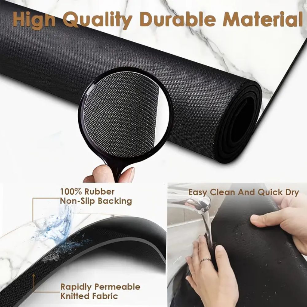 Marble Print Dish Drying Mat