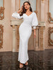 Chic V-Neck White Party Dress
