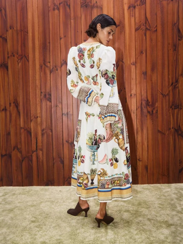 Minimalist A-Line Linen Gown