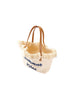 Colorblock Letter Fringe Large Tote Bag