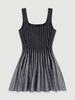 Lattice Knit Mini Dress