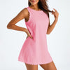 Scalloped A-Line Beach Dress In Black