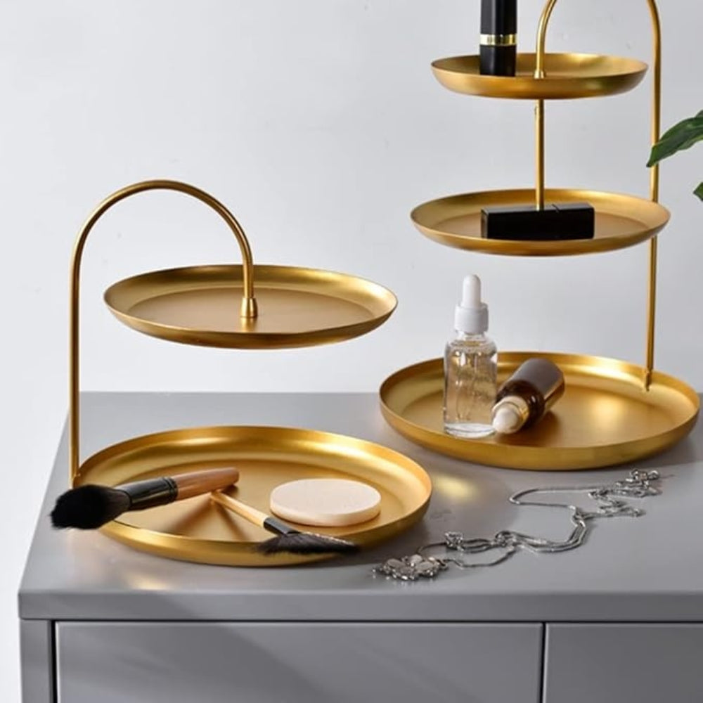 Elegant Gold Storage Organizer Stand