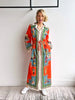 Long-Sleeve Linen Waist Dress