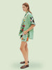 Unique Ethnic Print Loose Shirt And Shorts Set