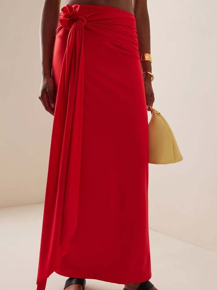 One-Shoulder 3D Floral Honeymoon Swimsuit