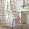 Turquoise Lattice Boho Tassel Curtain