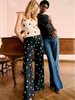 Downey Contrasting Polka Dots Pants Set