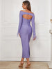 Sexy Off-Shoulder Feather Sleeve Dress