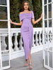 Sexy Strapless Short Sleeve Dress