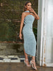 Sexy Cross Neckline Evening Dress