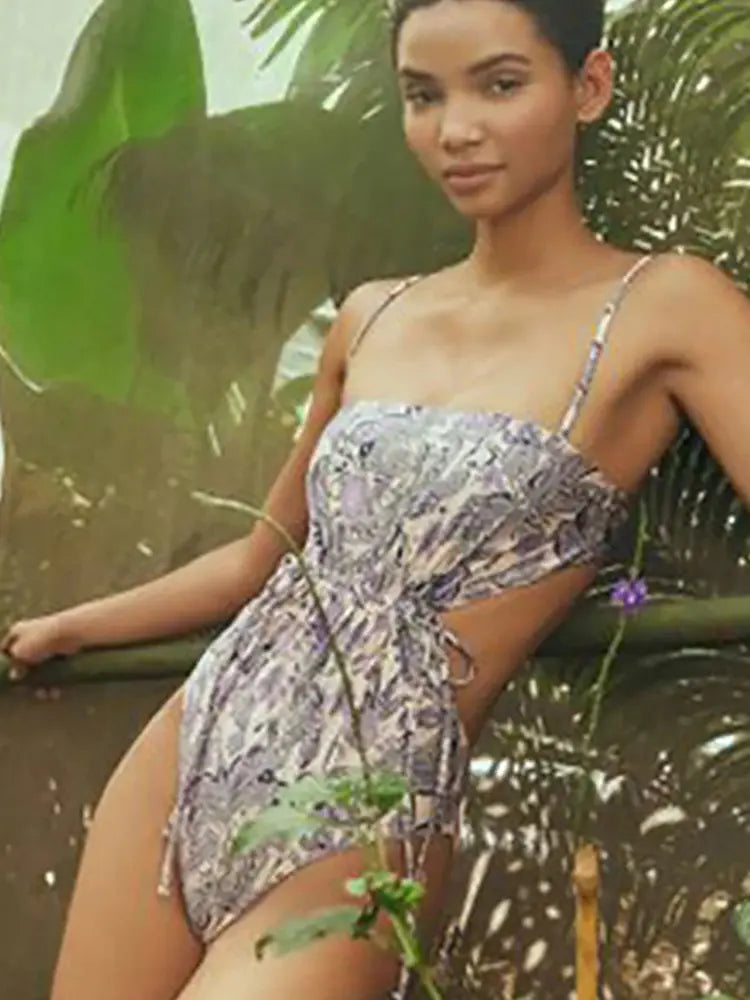 Dragonfly Ruffle Bikini Swimsuit Set