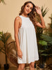 Scalloped A-Line Beach Dress In Black