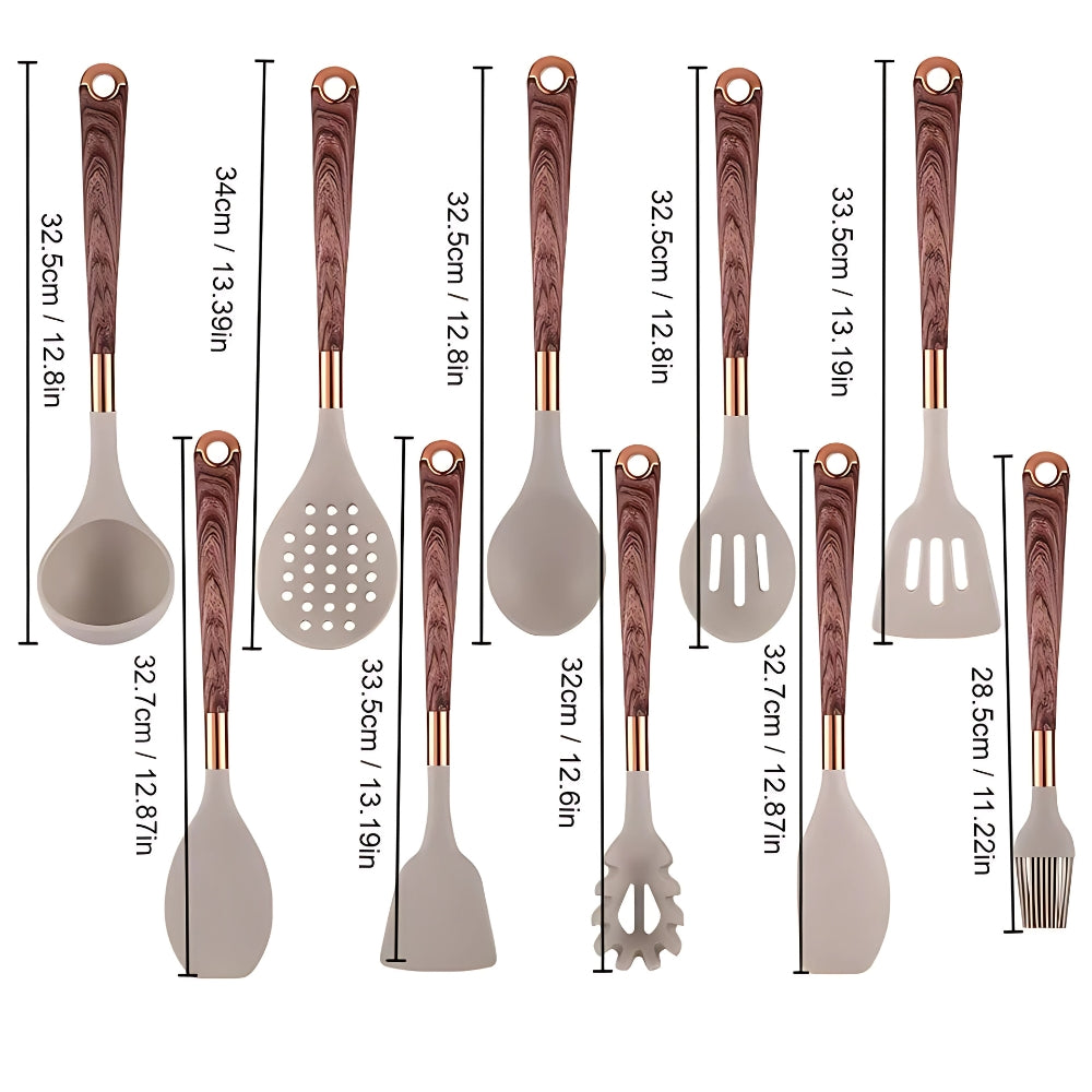 50% OFF | SiliconeSuite® | Premium 10-Piece Silicone Cooking Utensils Set