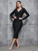 Sexy V-Neck Fringe Bandage Dress