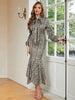 Retro Sexy Round Neck Print Dress