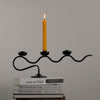 Tri Iron Twisted Candle Holder