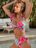 Ruffle Floral High-Waist Bikini Set
