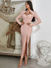 Sexy Fashion Long Sleeve Strapless Dress