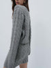 Cable-Knit Cardigan Mini Skirt Set