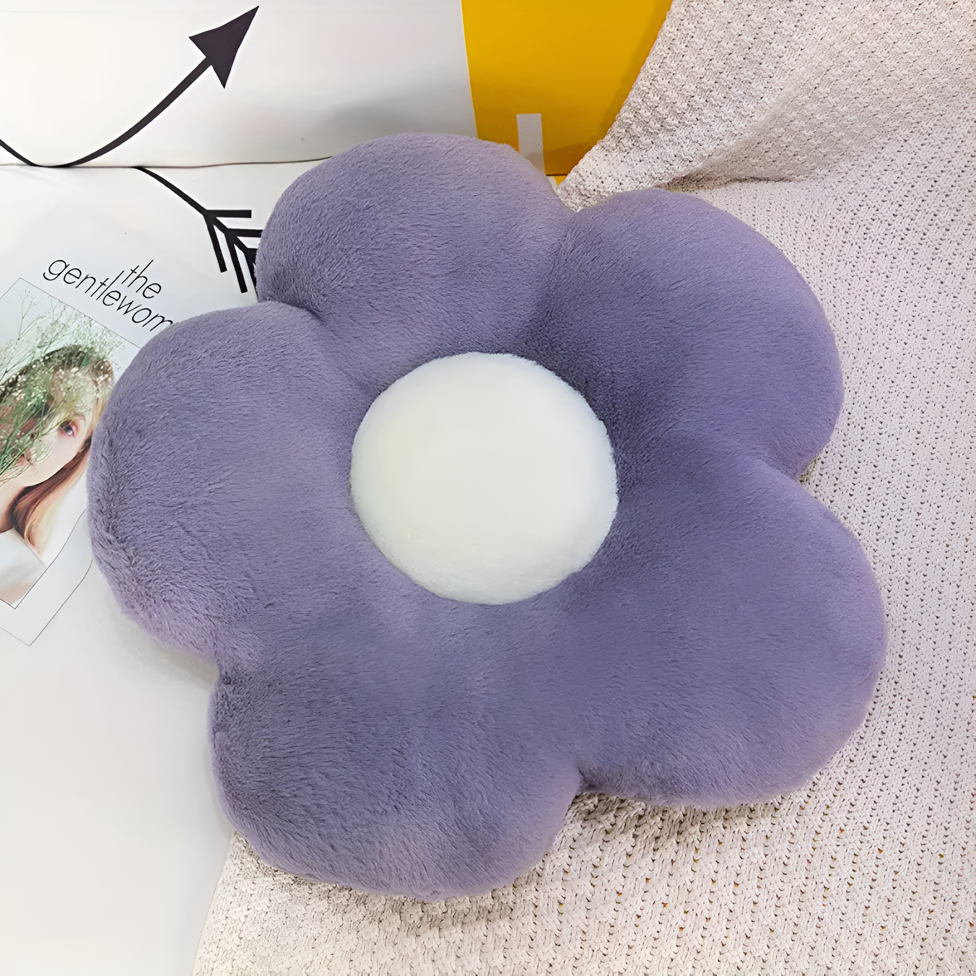 Plush Flower Seating Cushion