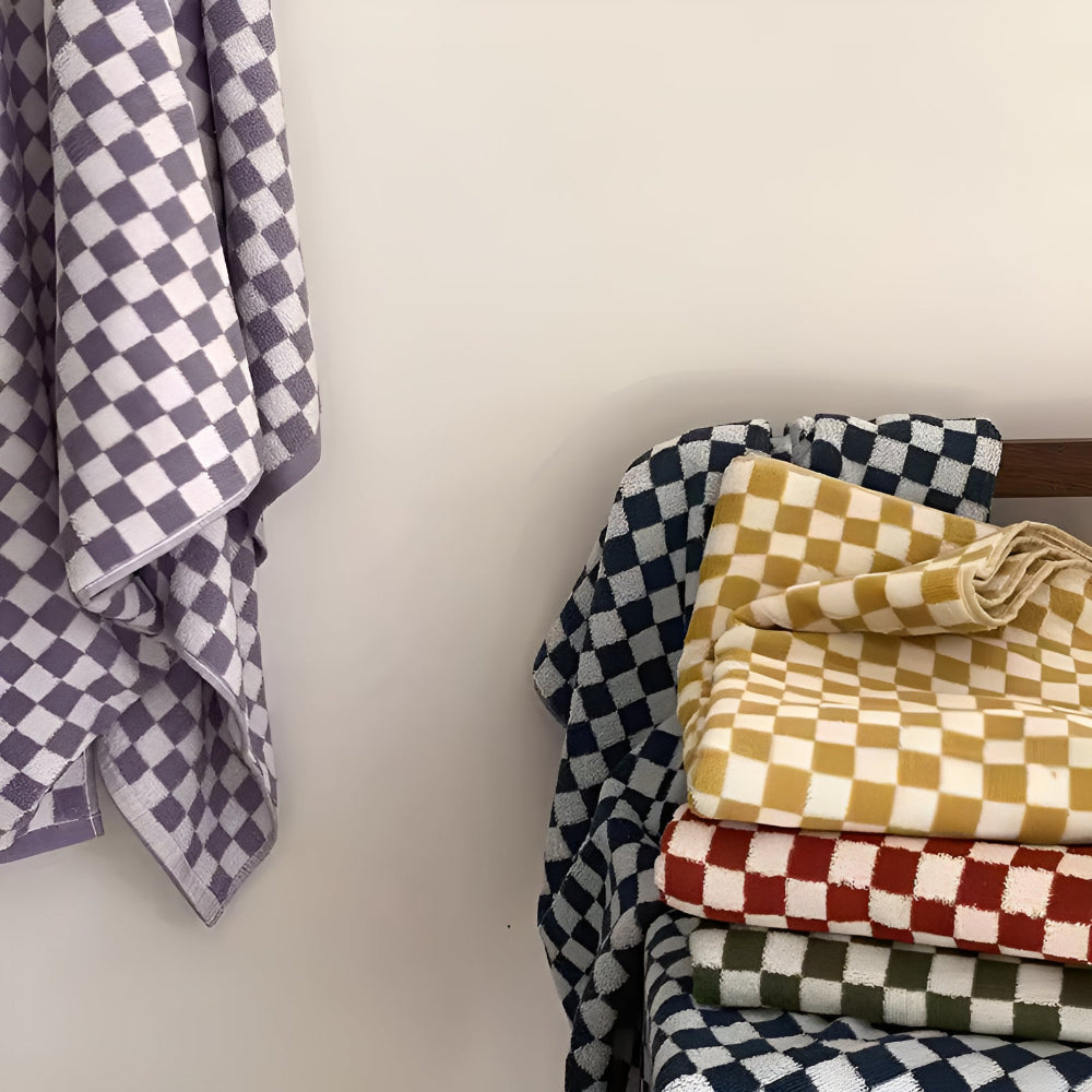 50% OFF | RetroMate® | Cotton Checker Towel