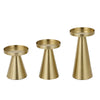 Elegant Brass Candle Holders | Set of 3