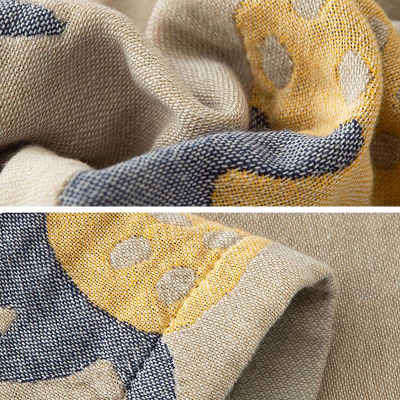 Five-layer quilted blanket