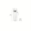 Glass water pitcher with handle and lid, heat-resistant juice carafe for iced tea, lemonade, and fruit infusions