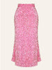 Sequin Decorated Velvet Skirt In Pink