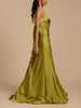 Sexy Elegant Satin Side High Slit Maxi Dress