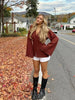 Solid Color V-Neck Button-Up Knit Cardigan