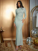 Simple Sexy Backless Long Sleeve Dress