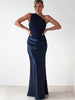 Asymmetric Neckline Sleeveless Dress